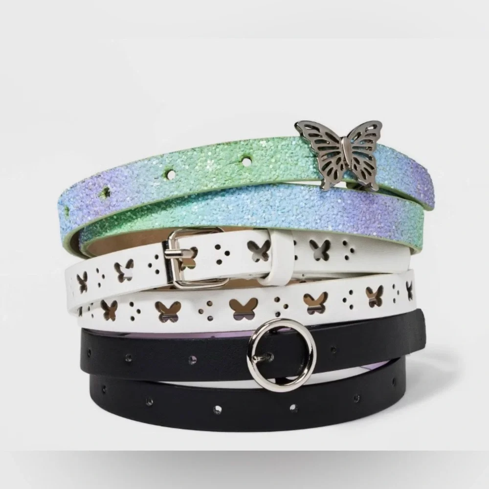 3pk Butterfly Themed Belt Set - Cat & Jack™